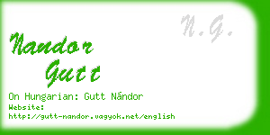nandor gutt business card